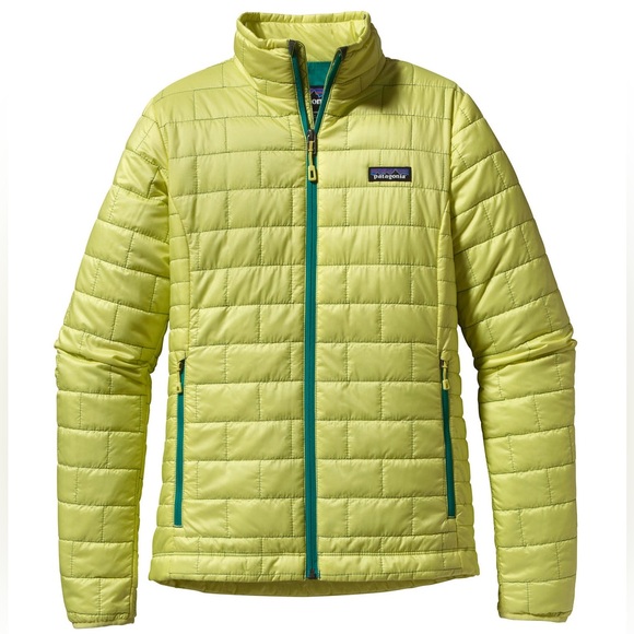 Patagonia Women's Nano Puff Jacket Size Medium Bright Neon Green/Teal